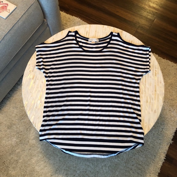 Michael Kors cold shoulder stripe top - Picture 4 of 8